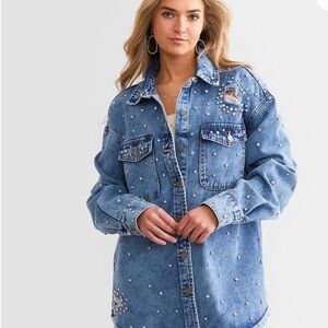 Studded Blue Denim Jacket